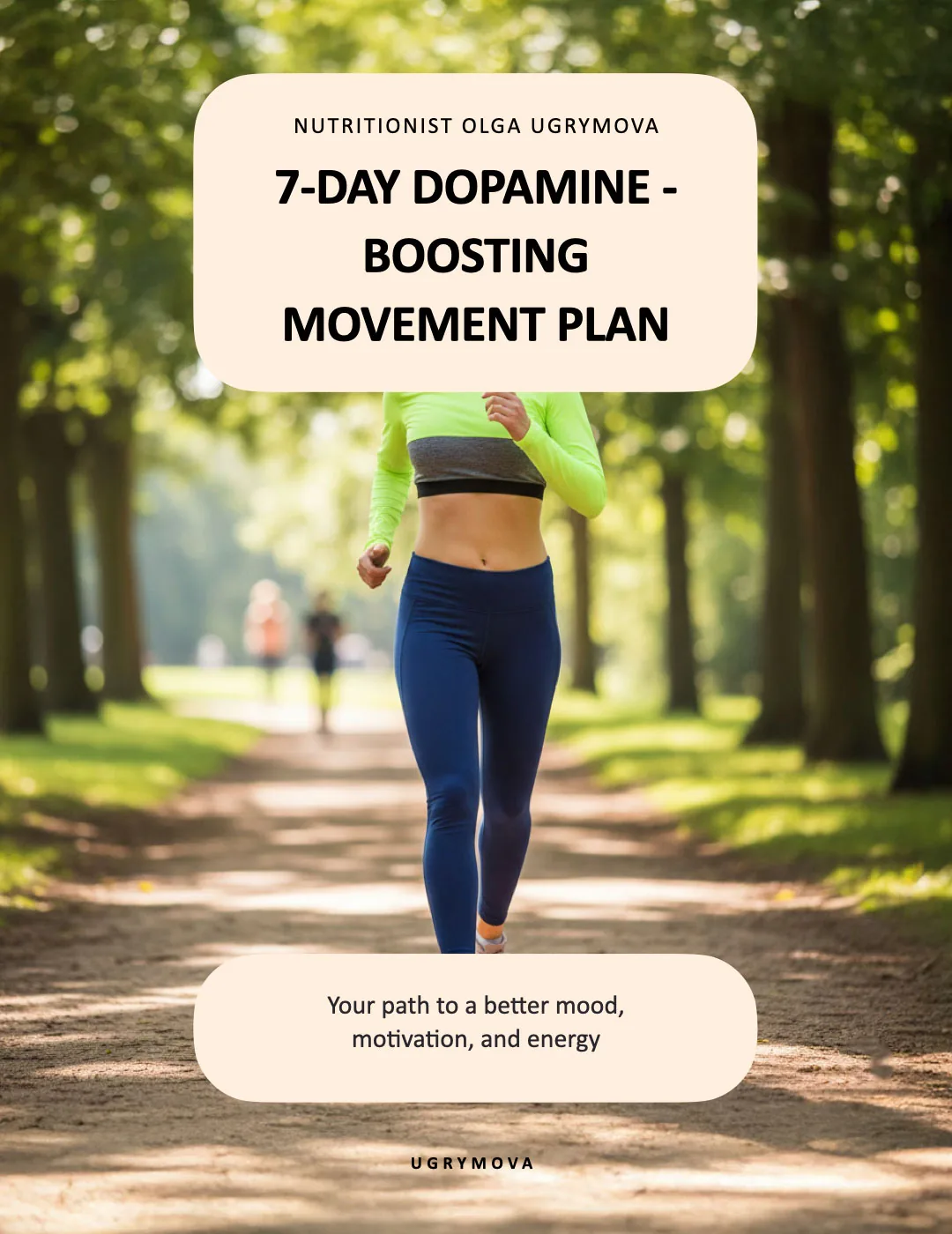 Couverture du plan mouvement dopamine sur 7 jours par Olga Ugrymova